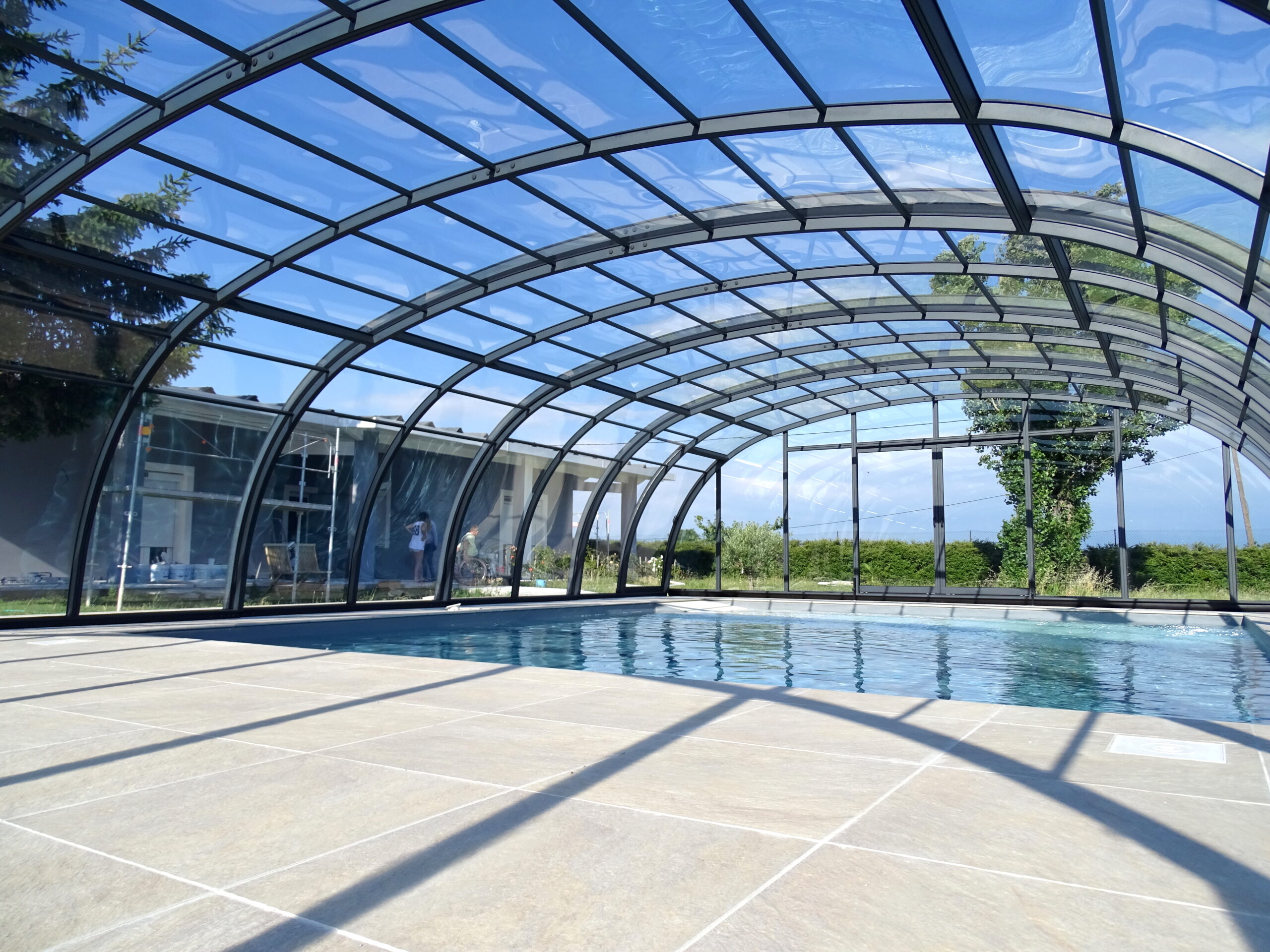 Abri de piscine PAC'ABRIS sur-mesure en aluminium