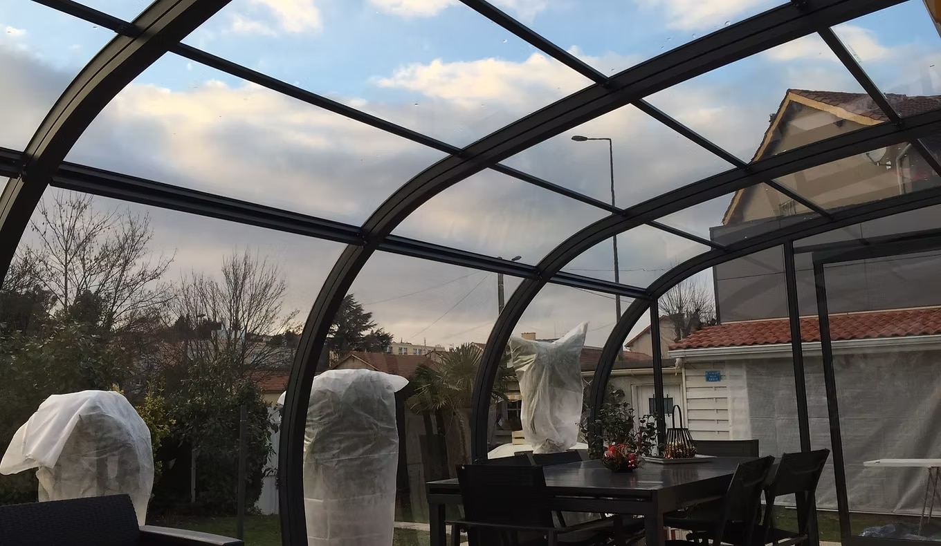 abri terrasse adossé classique PAC'ABRIS adossé à la maison