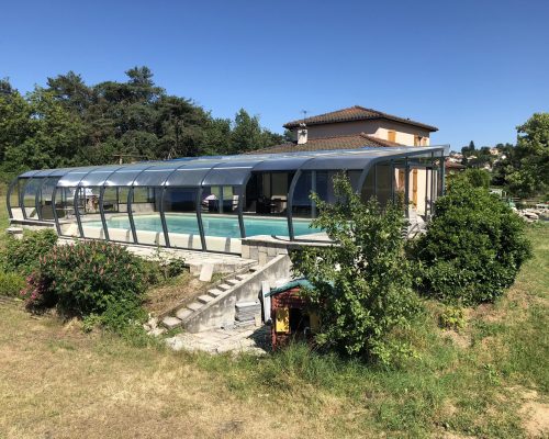 CHOISIR 3 Abri adossé à la maison pour piscine - PAC'ABRIS